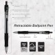  Ballpoint Pen Spencer Black Retractable Pen Soft Barrel Grip Pens, 1.0 mm Bold Point Smooth Writing