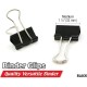  Binder Clips Medium 1 1/4" (32mm) Black, Paper Clamps Paper Clip, Paperclips for Office School Supplies Home Kitchen (8/Pack), 1-Pack
