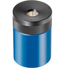 STAEDTLER pencil sharpener, premium quality sharpener with screw-on lid, prevents accidental openings, compact size for pencil case and work-station, 511 63BK (Pack of 1) , Assorted colors.