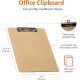 Basics Hardboard Office Clipboard, 6-Pack, Brown