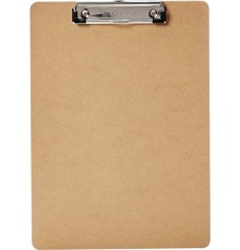 Basics Hardboard Office Clipboard, 6-Pack, Brown