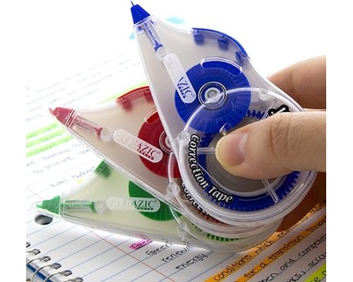 Correction Tape Jumbo 5 mm x 394", Easy to Use Applicator White Out for Instant Corrections for Office School & Home (1/Pack)