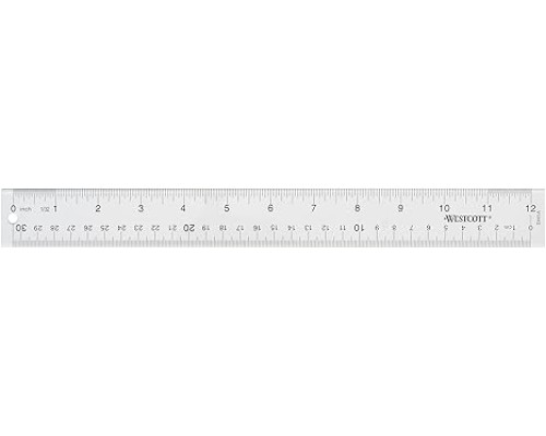 Acrylic Clear Ruler, 12 In
