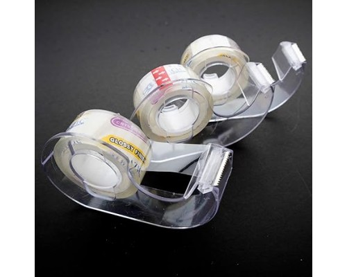 BAZIC Crystal Clear Tape w/Dispenser 3/4" X 500", Transparent Stationery Tapes Glossy Finish Refills Rolls, Arts Craft Gift Wrapping (3/Pack), 1-Pack BAZIC Crystal Clear Tape w/Dispenser 3/4" X 500", Transparent Stationery Tapes Glossy Finish Refills Rolls, Arts Craft Gift Wrapping (3/Pack), 1-Pack