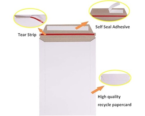 9X12 inch Self Seal Photo Document Mailers 100 Pack