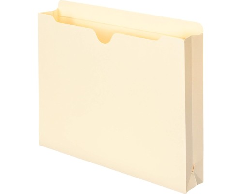 Manila Double-Top File Jackets, 2" Expansion, Letter Size, Box Of 50