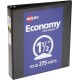 3 Ring Binder 1.5" Economy View Binders Organizer - Black, Round Ring, Hold 250 Sheets Paper, for School Office Home, 1-Count
