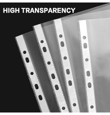 Clear Sheet Protectors for 3 Ring Binder, 8.5 x 11 Inch,Polypropylene, 100-Pack