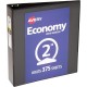 Economy View 3 Ring Binder, 2" Round Rings, 1 Black Binder 