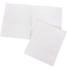 Two-Pocket Letter Folder, 25 set, White