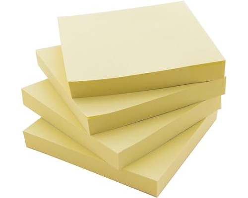 Sticky Notes 3x3 Canary Yellow Colors Post Stickies Self Stick Note, Colorful Adhesive Memo Pads, Recyclable (100 Sheets/Pack), 1-Pack Sticky Notes 3x3 Canary Yellow Colors Post Stickies Self Stick Note, Colorful Adhesive Memo Pads, Recyclable (100 Sheets/Pack), 1-Pack