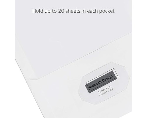 Two-Pocket Letter Folder, 25 set, White