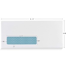 #10 Single Left Window SELF Seal Security Envelopes - Super Strong Quick-Seal Self Sealing Closure,Security Tinted, Size 4-1/8 x 9-1/2 Inches, 24 LB - 500 Count