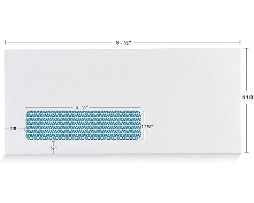 #10 Single Left Window SELF Seal Security Envelopes - Super Strong Quick-Seal Self Sealing Closure,Security Tinted, Size 4-1/8 x 9-1/2 Inches, 24 LB - 500 Count