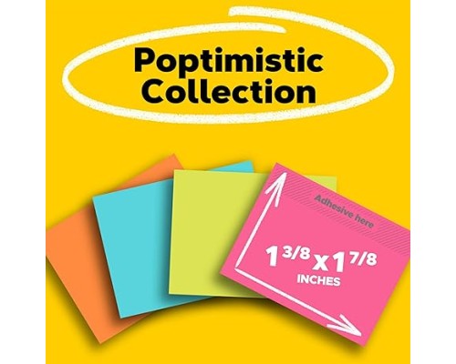 Post-it Notes, 1 3/8" x 1 7/8", Canary Collection, 100 Post-it Notes, 1 3/8" x 1 7/8", Canary Collection, 100