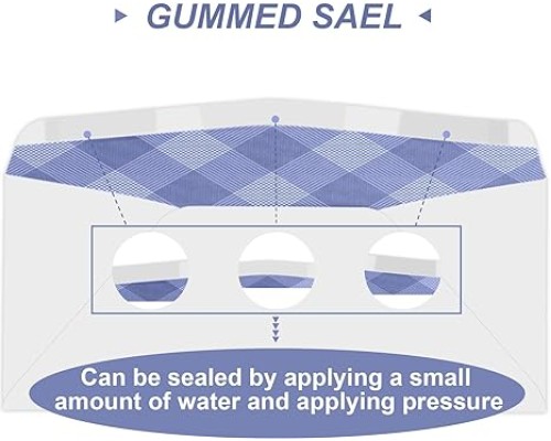 #10 Windowless Security Envelopes, PANDRI Gummed Seal Envelopes, Security Tint Pattern for Secure Mailing, Invoices and Statements, Size 4-1/8 x 9-1/2 Inch - 24 LB - 500 Count