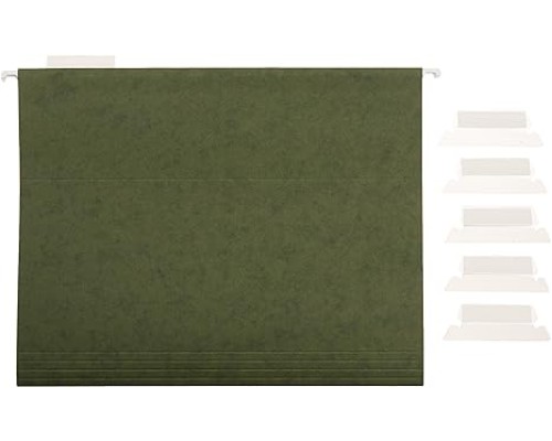 Hanging Organizer File Folder, Letter Size, Green - Pack of 25