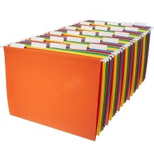 Hanging Organizer File Folder, Letter Size, Assorted Colors - Pack of 25