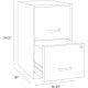 Deep 2-Drawer File Cabinet, Black