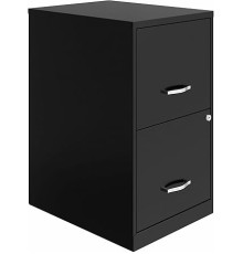 Deep 2-Drawer File Cabinet, Black