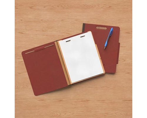 Folder with Prongs,Pressboard,2 Dividers,Letter Size,Pack of 10