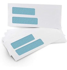 #10 Double Window SELF Seal Security Envelopes - for Invoices, Statements & Documents, Security Tinted - EnveGuard, Size 4-1/8 x 9-1/2 -White - 24 LB - 500 Count