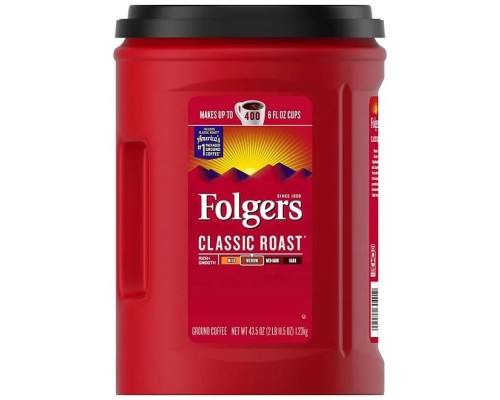 Folger Classic Roast Ground Coffee (43.5 oz.) - 1 Pack