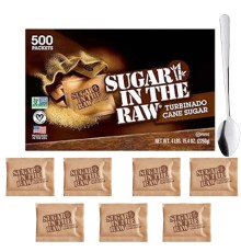 Sugar InThe Raw Packets 500 Count, Brown Sugar Packets, 