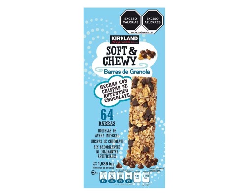 Kirkland Signature Soft & Chewy Chocolate Chips Granola Bars, 54.4 oz