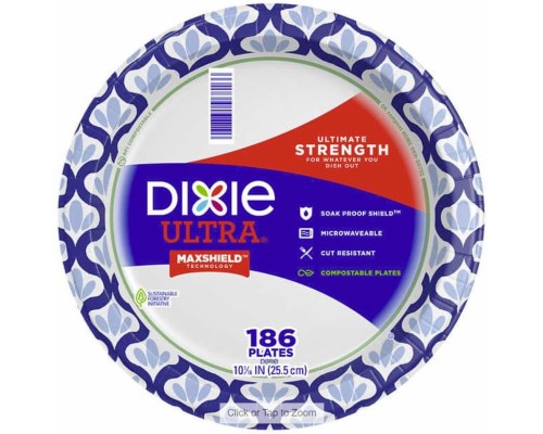 Dixie Ultra 10-1/16" Paper Plate, 186-count