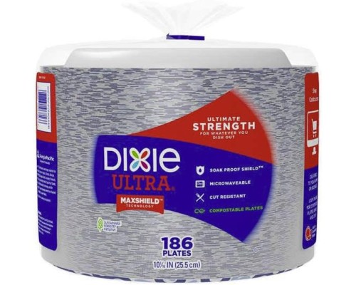 Dixie Ultra 10-1/16" Paper Plate, 186-count