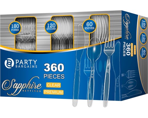  Signature Cutlery, Clear, 360-count