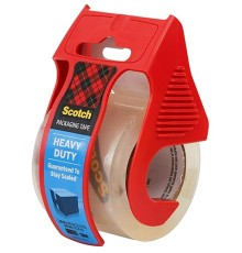 Scotch Heavy Duty Shipping Packaging Tape, 1.88"x 27.7 yd, Great for Packing, Shipping & Moving, Clear, 1 Dispensered Roll