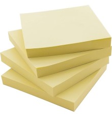 Sticky Notes 3x3 Canary Yellow Colors Post Stickies Self Stick Note, Colorful Adhesive Memo Pads, Recyclable (100 Sheets/Pack), 1-Pack