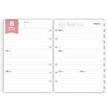 2025 Weekly & Monthly Planner Refills, Forvencer 6-Hole 